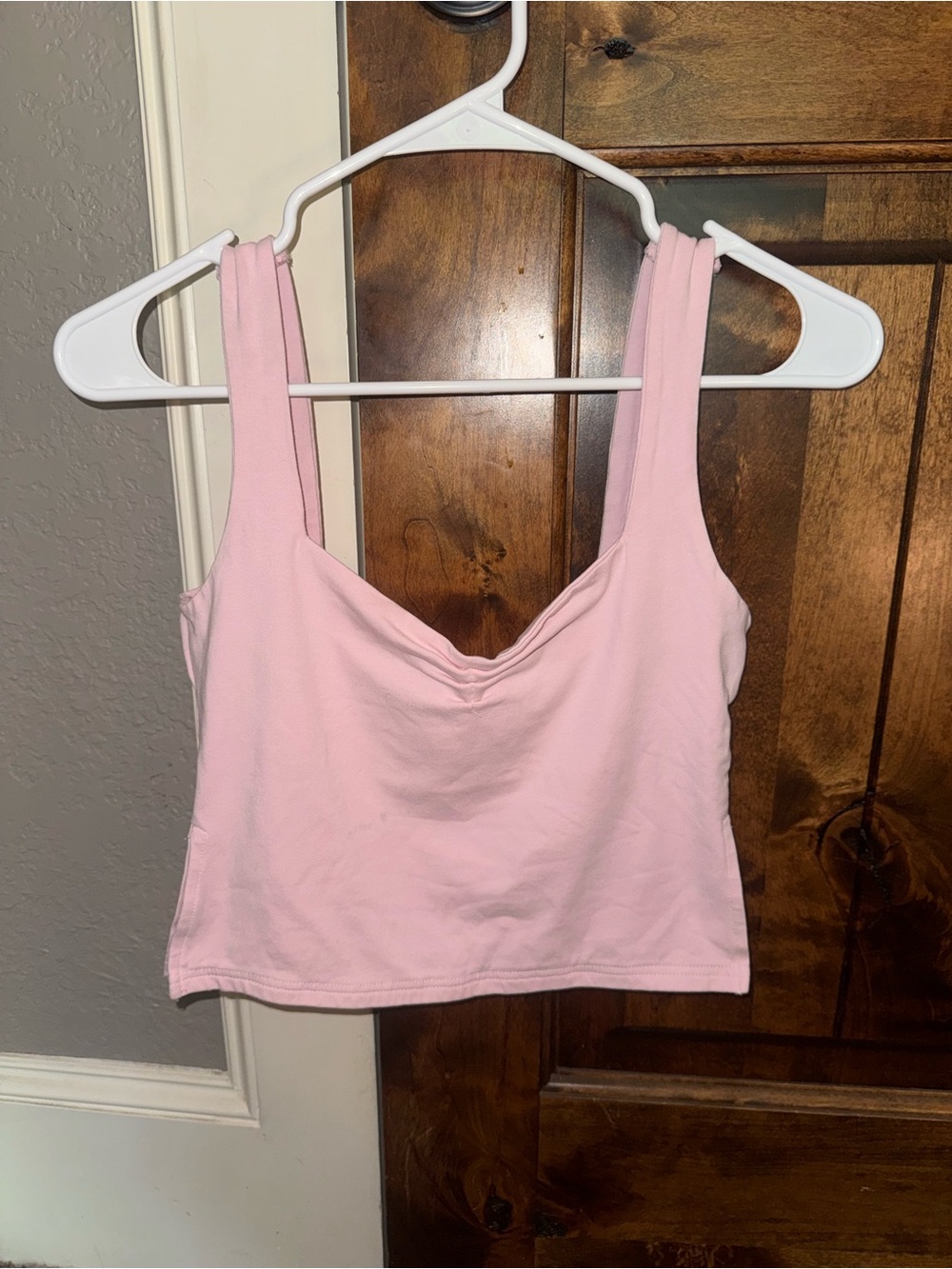 Women’s scrunched Tank Top- pink